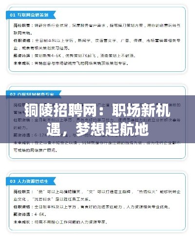 铜陵招聘网:职场新机遇,梦想起航地