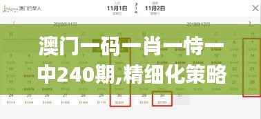 澳门一码一肖一恃一中240期,精细化策略探讨_模拟版18.664