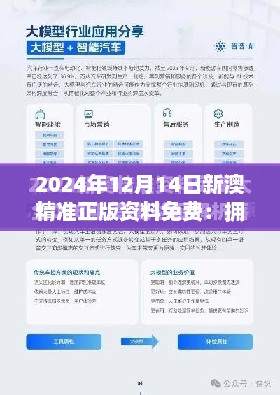 2024年12月14日新澳精准正版资料免费:拥抱知识共享的未来