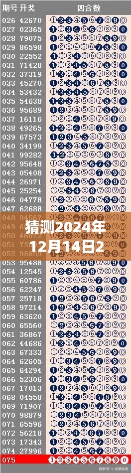 猜测2024年12月14日2024年天天彩免费资料:概率游戏的智能选择
