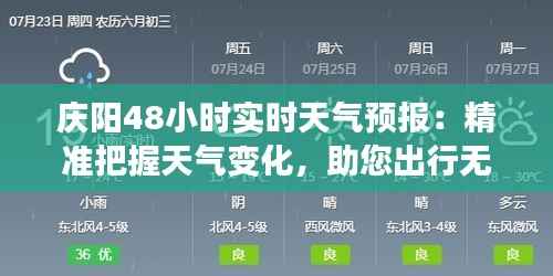 庆阳48小时实时天气预报:精准把握天气变化,助您出行无忧
