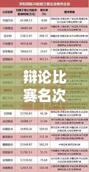 辩论比赛名次判定规则详解,决胜关键揭秘!