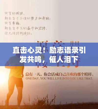 直击心灵!励志语录引发共鸣,催人泪下