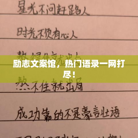 励志文案馆，热门语录一网打尽！