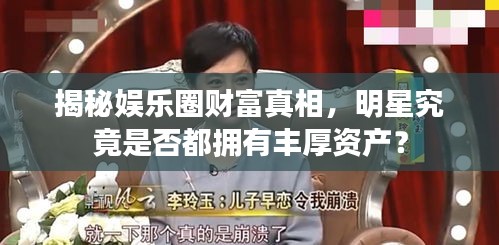 揭秘娱乐圈财富真相,明星究竟是否都拥有丰厚资产?